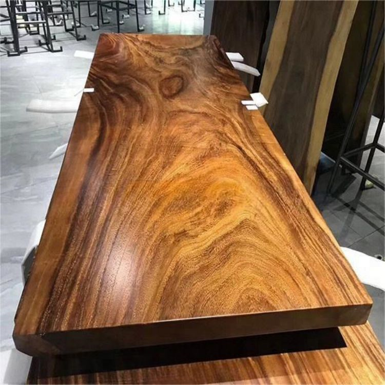 Factory wholesale South America natural shape acacia walnut solid live edge dining tables wood slab acacia wood slab