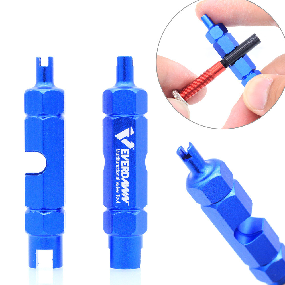 Aluminum Bicycle Schrader Valve Core Tool Tube Multifunction valve tool Bike Tires Repair Tools Extension Rod Remove Wrench