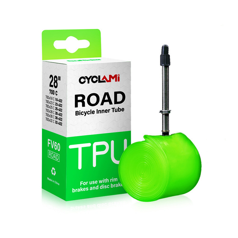 cyclami Ultralight Road Bicycle TPU Inner Tube 700C Bike Tire 700X18 23 25 28 30 32c Valve Length French 60mm 80m