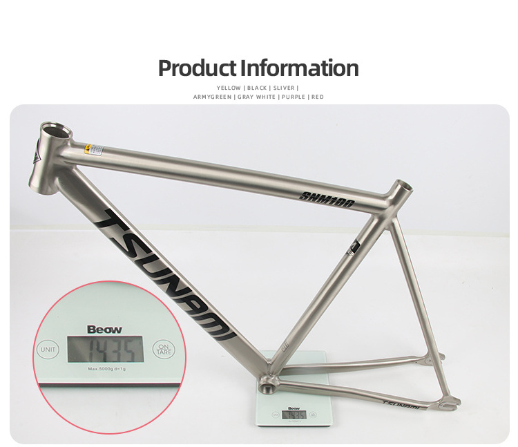 TSUNAMI SNM100 Fixed Gear Bike Frame Aluminum Alloy 700C Fixie Bike Frame for Track Bike