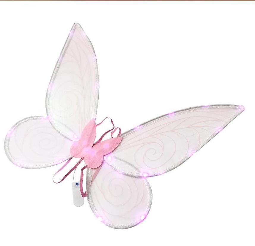 Light up Fairy Wings for Adults LED Butterfly Wing for Girls Women Halloween Birthday Costume Dress Up Decorations