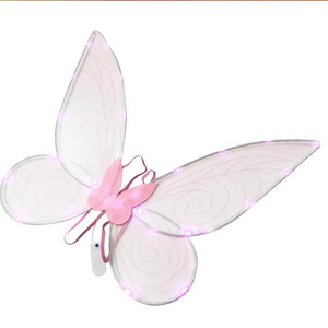 Light up Fairy Wings for Adults LED Butterfly Wing for Girls Women Halloween Birthday Costume Dress Up Decorations