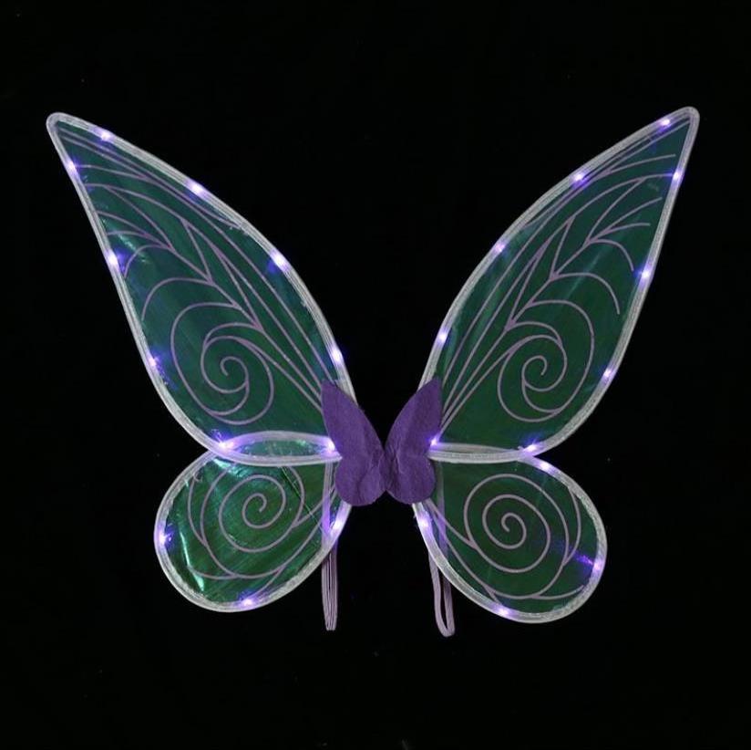 Light up Fairy Wings for Adults LED Butterfly Wing for Girls Women Halloween Birthday Costume Dress Up Decorations