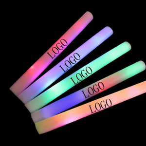 Custom Logo LED Light Up Foam Sticks Concert Party Glow Wands Birthday Christmas Halloween Birthday Decorations