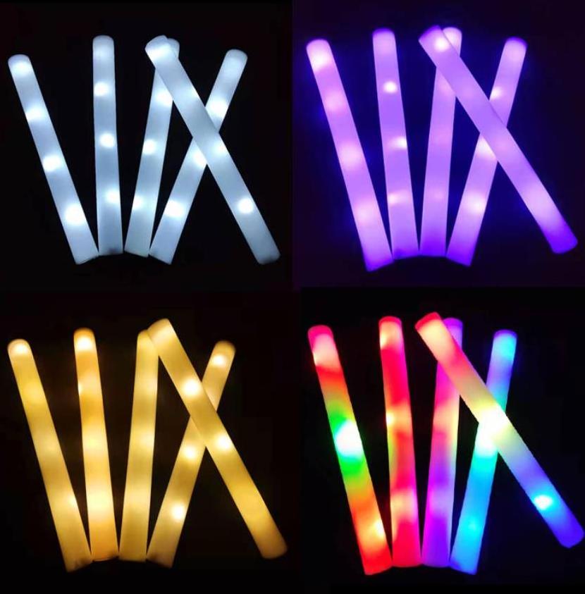 Custom Logo LED Light Up Foam Sticks Concert Party Glow Wands Birthday Christmas Halloween Birthday Decorations