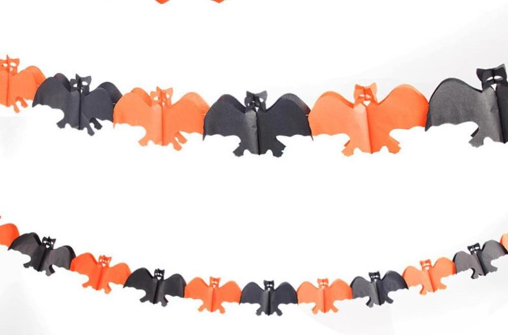 Halloween Garland Big Paper Banner Strings Hanging Pumpkin Ghosty Bat Spider Party Decorations