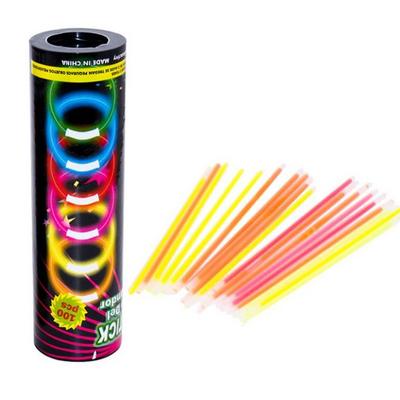 Neon Glow Sticks 8 Inch Glow in the Dark Light Up wands Rave Party Glowing Decorations Free Connector Stage Performance Props