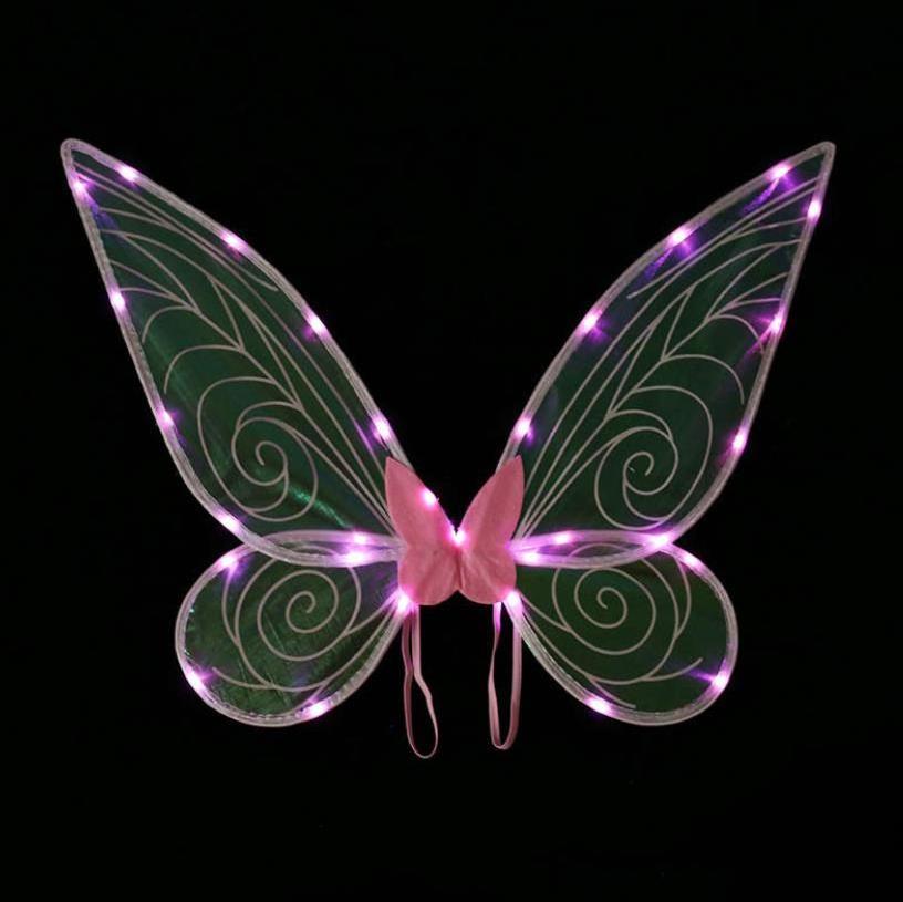 Light up Fairy Wings for Adults LED Butterfly Wing for Girls Women Halloween Birthday Costume Dress Up Decorations