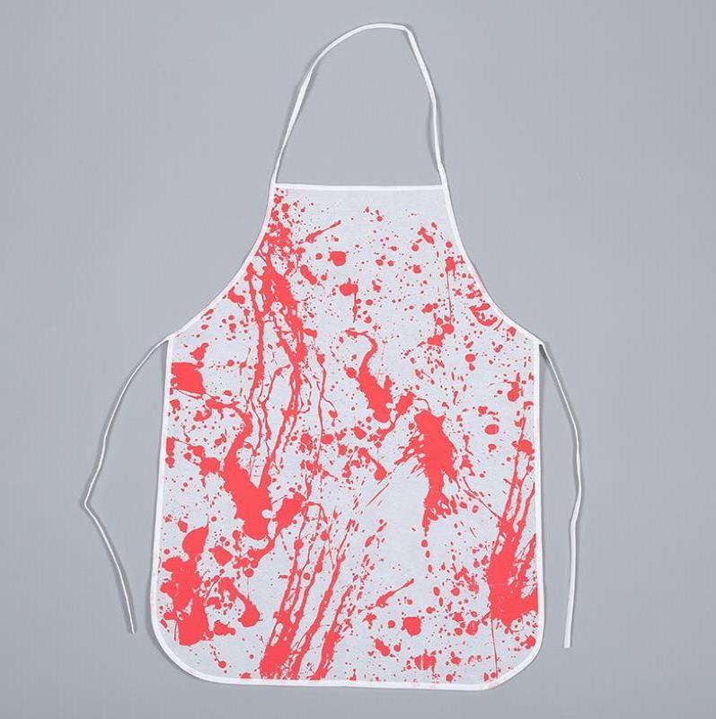 Halloween Bloody Apron Horror Chef Blood Splattered Printed Butcher Bibs Costume Cosplay Party Decorations