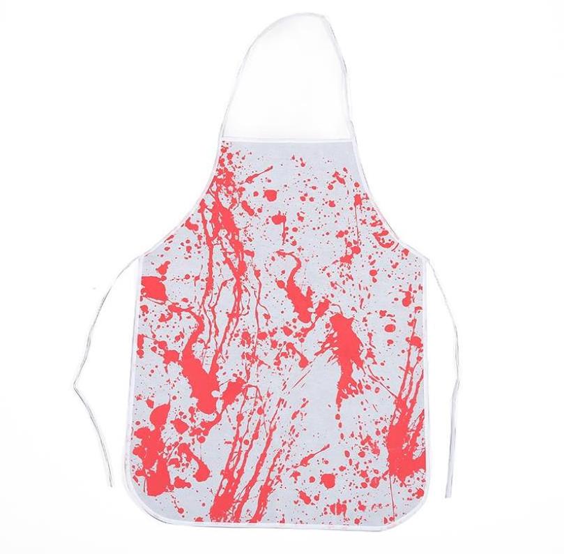 Halloween Bloody Apron Horror Chef Blood Splattered Printed Butcher Bibs Costume Cosplay Party Decorations