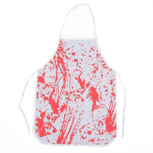 Halloween Bloody Apron Horror Chef Blood Splattered Printed Butcher Bibs Costume Cosplay Party Decorations