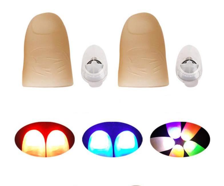 Lightup Magic Thumbs Led Flash Finger Tips Lights Bright Closeup Stage Magic Tricks Party Props