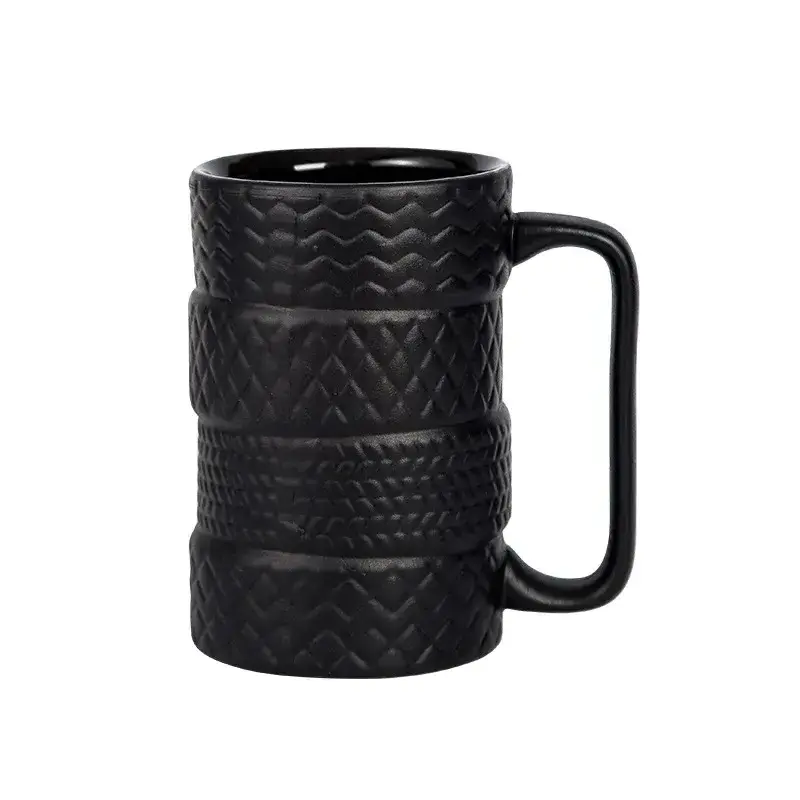 500ML Creative Cup Large Capacity Ceramic Cup Novelty Mug Tire Shaped Office Home Coffee  Cup