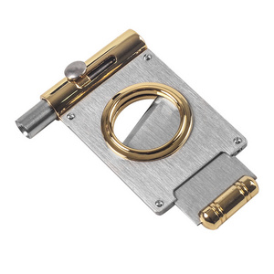 Portable Cigar Cutter with Hole Punch Multi-function Single Blade Cigar Cutter Drill Cuban Cigar Cutter Tool Accessories