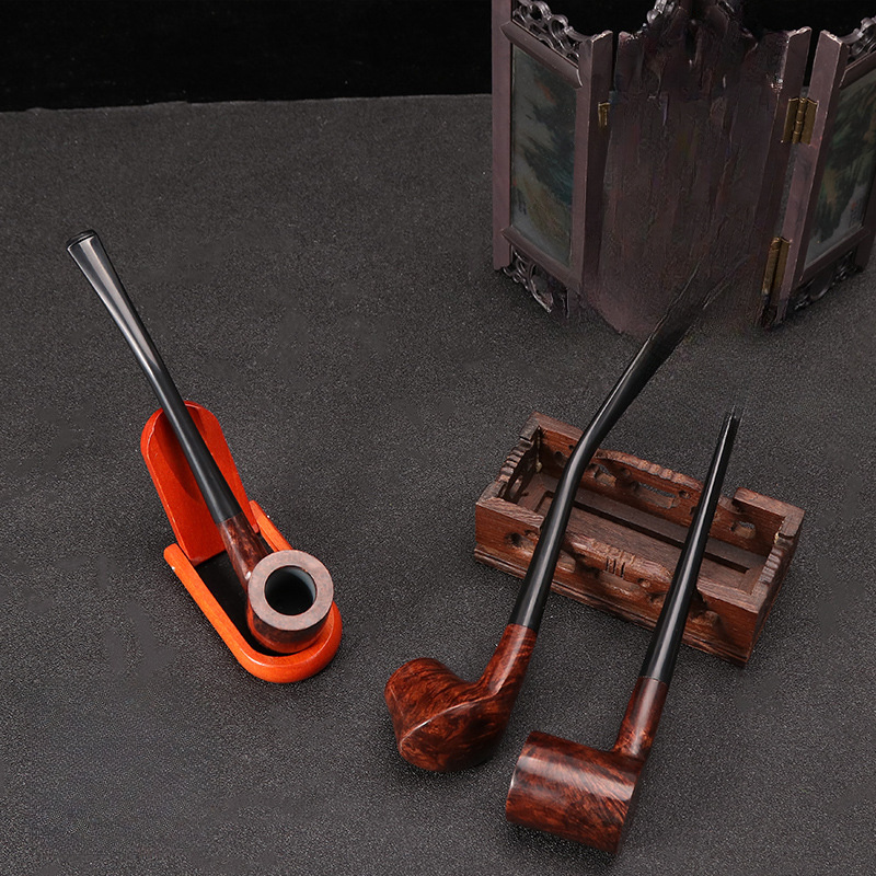 Smoking Set 3mm Flue Old Heather Long Rod Reading Pipe