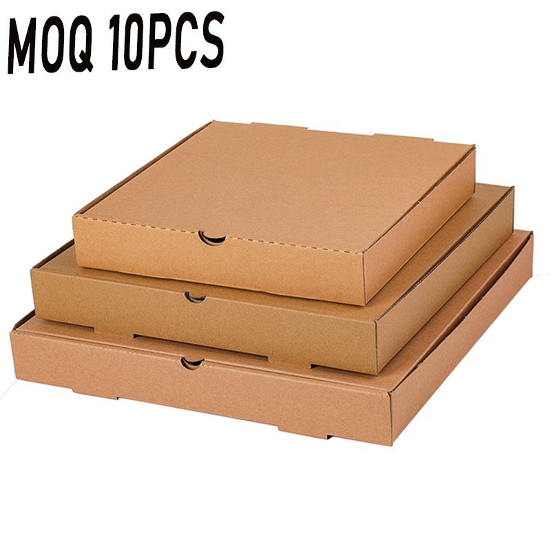 custom yellow pizza box design cheap 6/7/8/9/10/11/12/13/16/18 inch  kraft all size packaging box for pizza