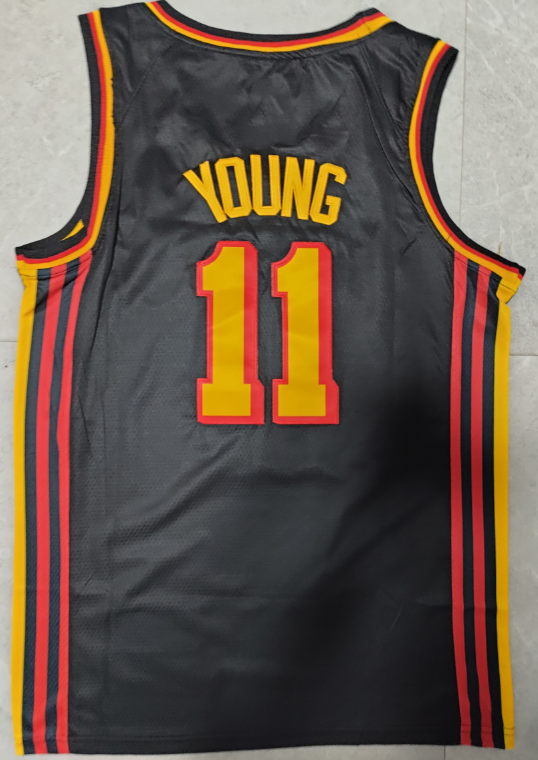 2023-24 New Top Stitched Cheap Black Basketball Jerseys Atlanta 11 Trae Young