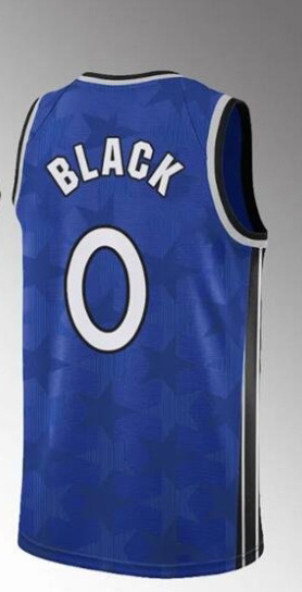 2023-2024 Orlando Printed or Stitched 0 Black 2 Houstan 4 Suggs 5 Bachero 21 Wagner Basketball Jersey