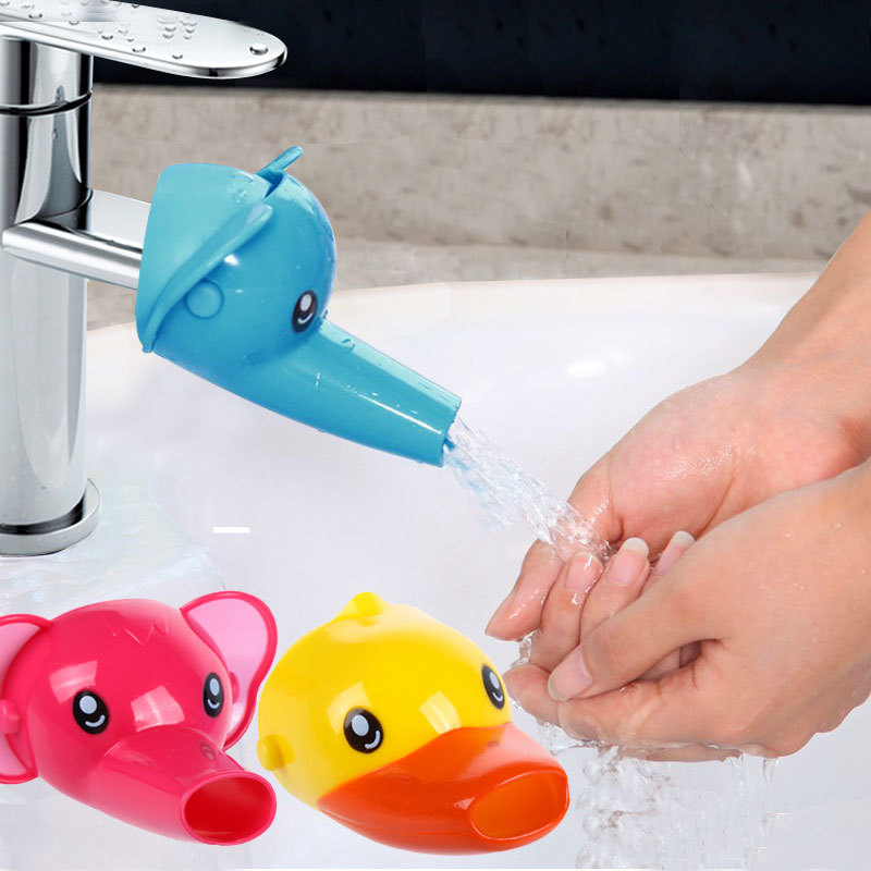 Children's Daily Necessities Faucet Extender Plastic Kid Tap Faucet Splashguard Cartoon Image Portable Faucet Extension Nozzle