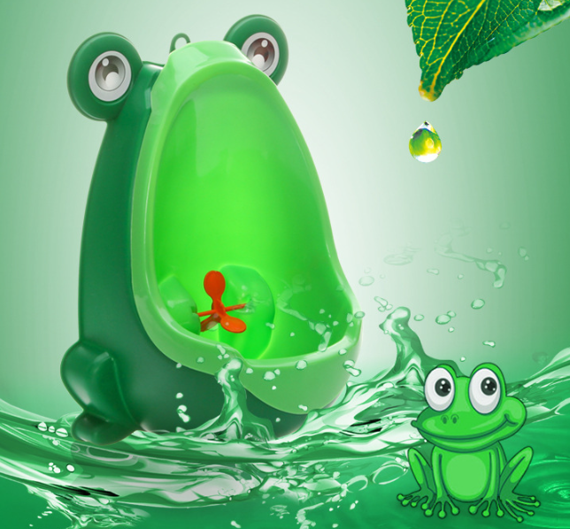 Factory Direct Sale Baby Closestool Plastic Cartoon Cute Frog Baby Portable Potties Training Boys Standing Urine Toilet