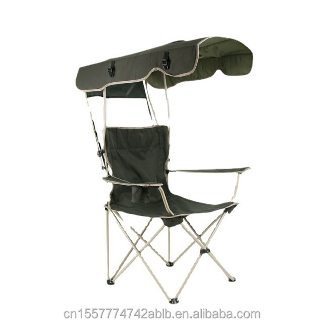 Good Quality Foldable Outdoor Chair with Canopy Shade for Beach Camping Picnic Fishing