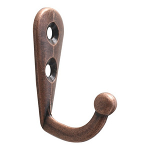 Single Prong Coat Hooks Black Wall Mounted Matte Rustproof Coat Hooks Hardware Retro Robe Hanger for Coat Towel Scarf Hat Bag