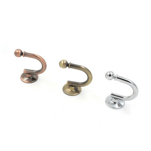 Wall Mounted Zinc Alloy Single Coat Hooks Hat Hanger Robe Clothes Hook