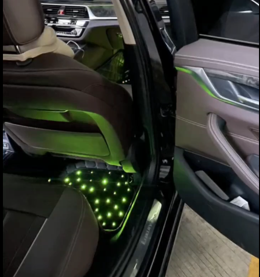 12V fiber optic car mat rug carpet with black auto carpet fiber optics  stars points universal car mat