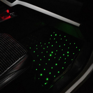 12V fiber optic car mat rug carpet with black auto carpet fiber optics  stars points universal car mat