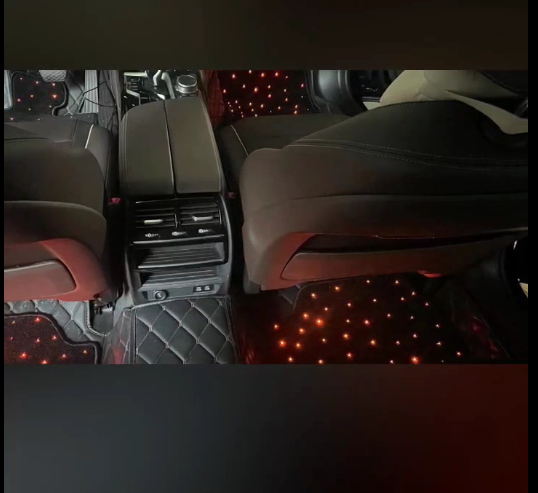 12V fiber optic car mat rug carpet with black auto carpet fiber optics  stars points universal car mat