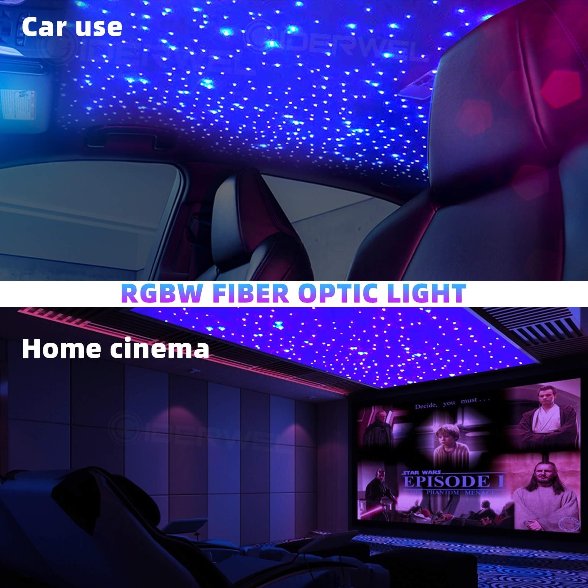 Star Ceiling Kit starlight headliner kit twinkle  Fiber Optic Lights For Car Sky Ceiling 300pcs 0.75mm  Car Accessories Light