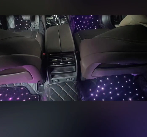 12V fiber optic car mat rug carpet with black auto carpet fiber optics  stars points universal car mat