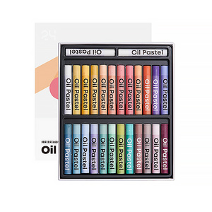 KALOR 24 Macarons Colors Oil Pastels Multi Vibrant Colors Funny Cute Non Toxic Safe Washable Smooth Water Soluble Crayon