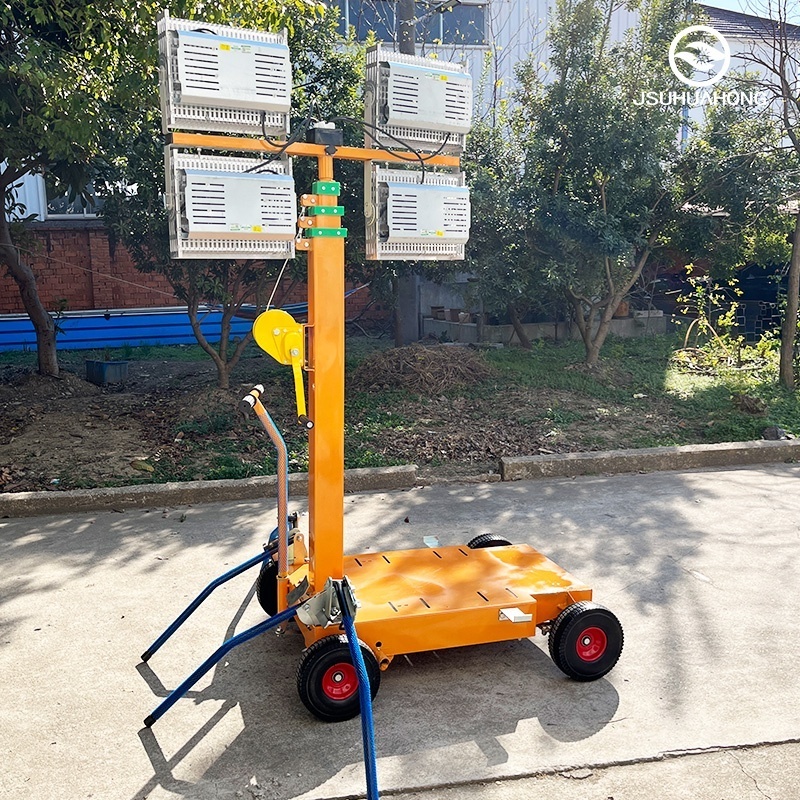 Handcart Type Lighting Tower LED 4000W Portable Lighting Tower 4M 5M 6M Trolley Mobile lifting Lighthouse