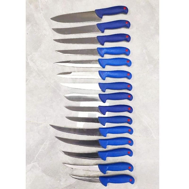 Wholesales Fillet Fishing Knives For Boning Skinning Butcher Cutting With PP Blue Handle Knife For Fish Cutting Filet Knife