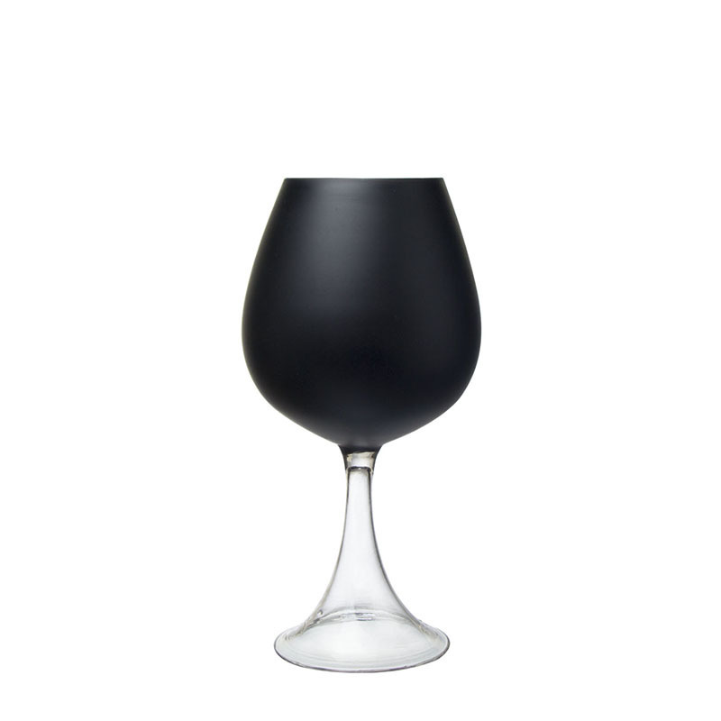 crystal water glasses Bar drinking champagne flutes stock wine cup set black glass goblets