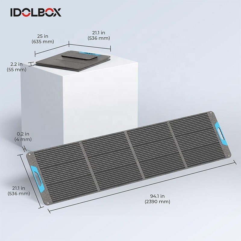 Factory Wholesale Customization 400W 220W 100 Watt Waterproof Flexible  Portable Solar Panel with Kickstand & Carry Case