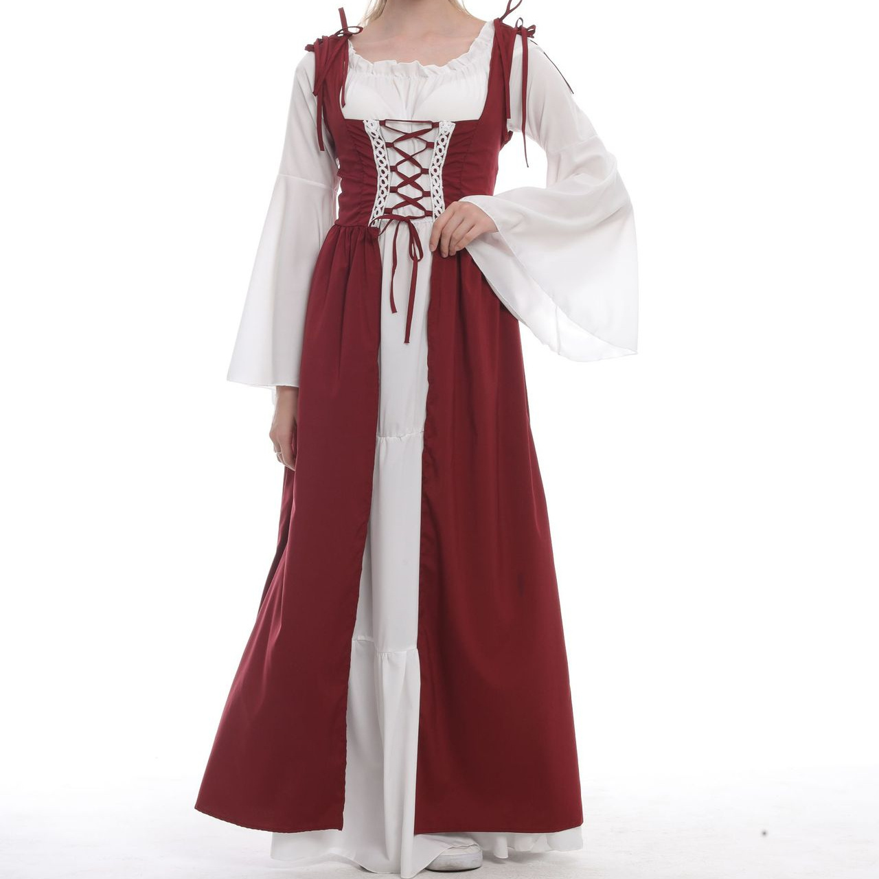 S-5XL Medieval Dress Cosplay Halloween Costumes Women Christmas Carnival Party Disguise Princess Female Victorian Vestido Robe