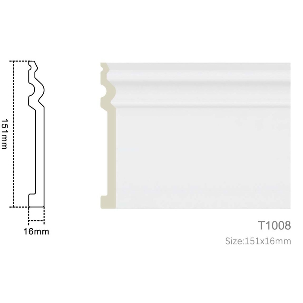 Cheap Factory Price Decorative Skirting Architrave, Chinese Wall Moulding, PS Baseboard