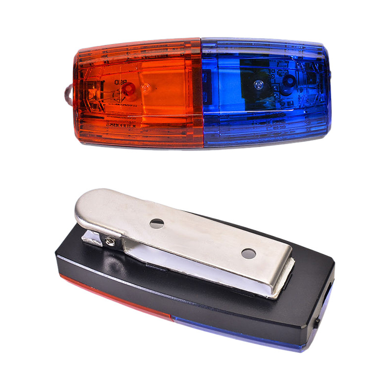 LED red blue explosive flashing cycling light duty security shoulder flashing light night patrol signal light