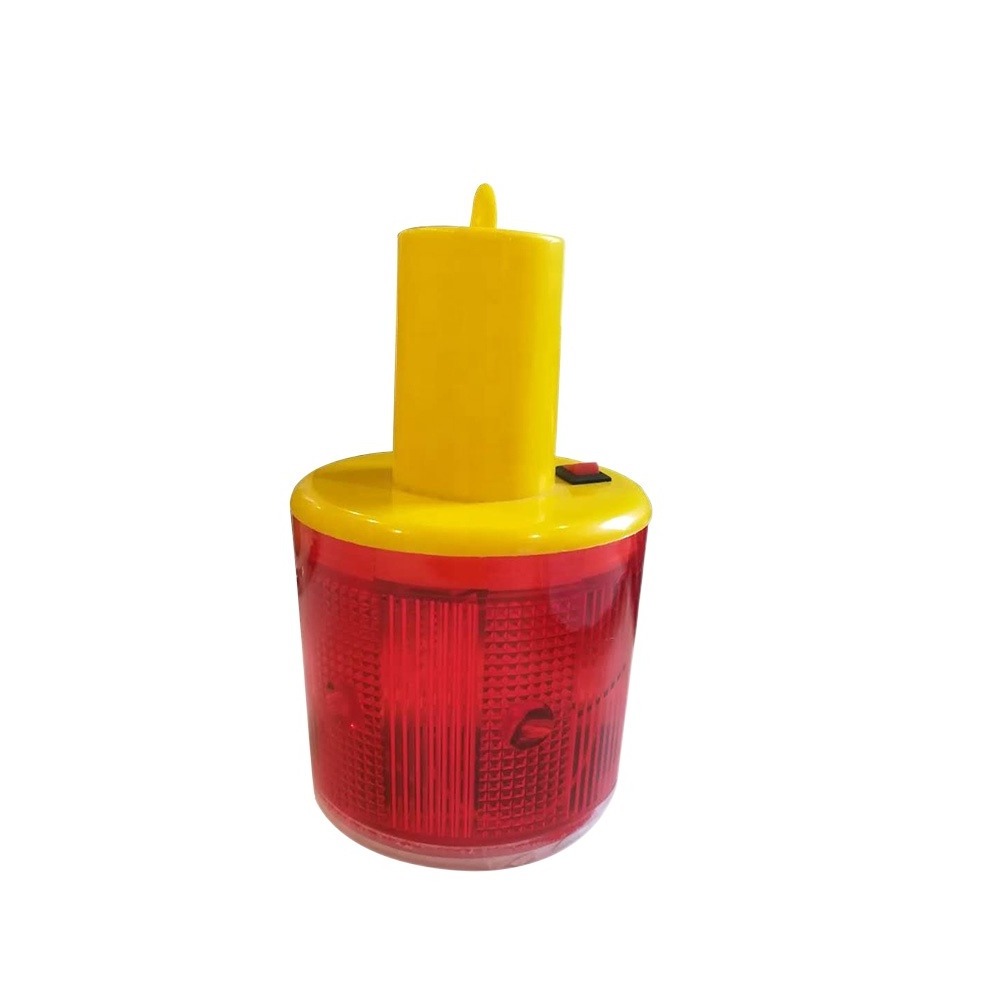 Road led light warning road traffic light solar red flashing warning light