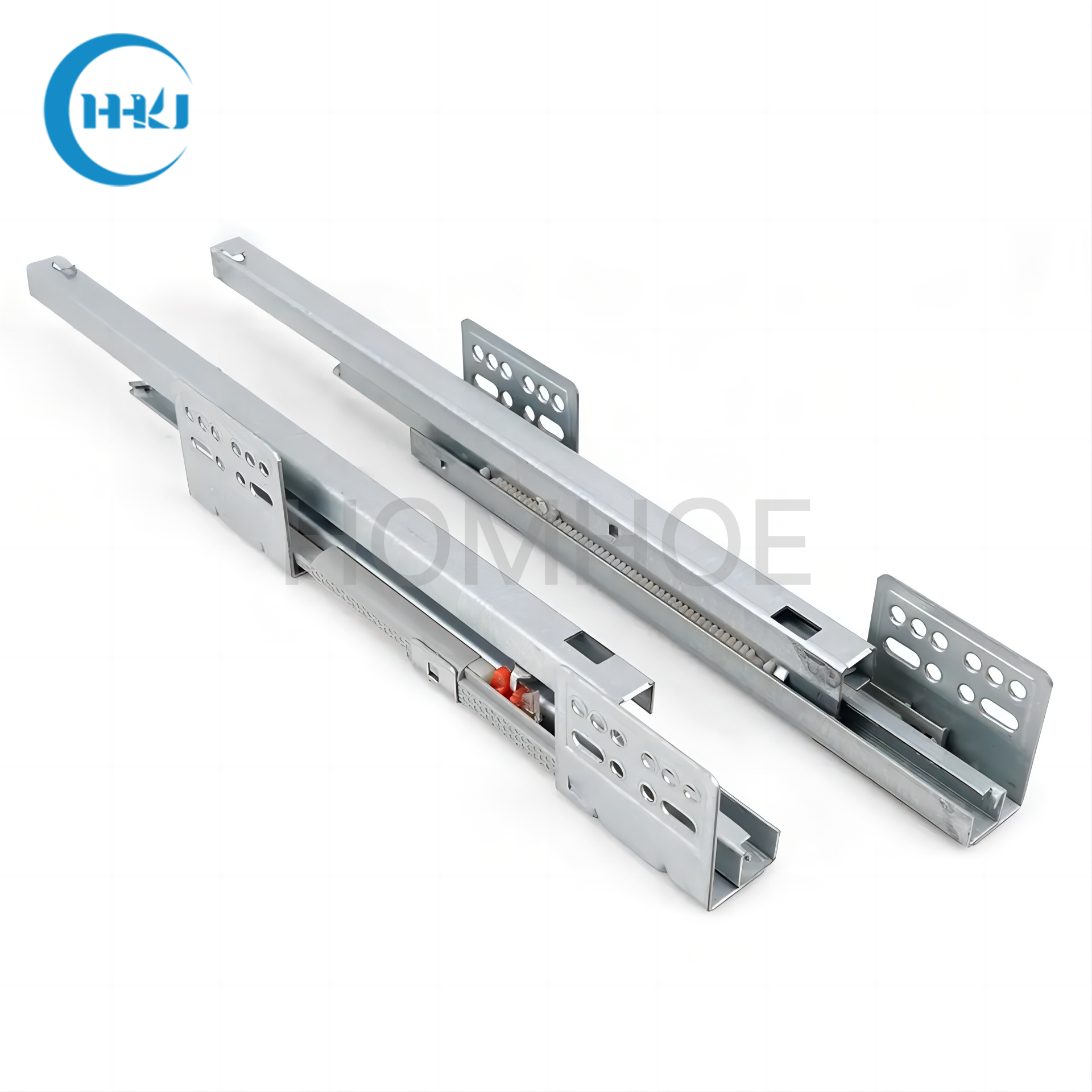 Furniture hardware undermount soft close telescopic kitchen drawer slide