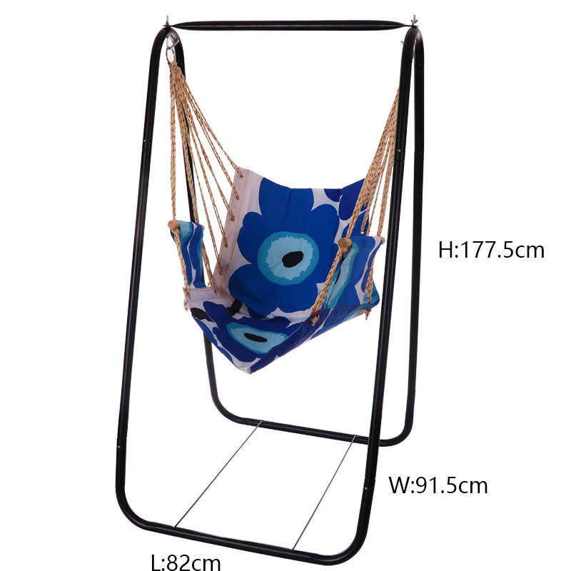 Swing Hanging Chair Adult Children Indoor Outdoor Leisure Swing Hammock Movable Entertainment Hammock Swing Metal Hammock Stand