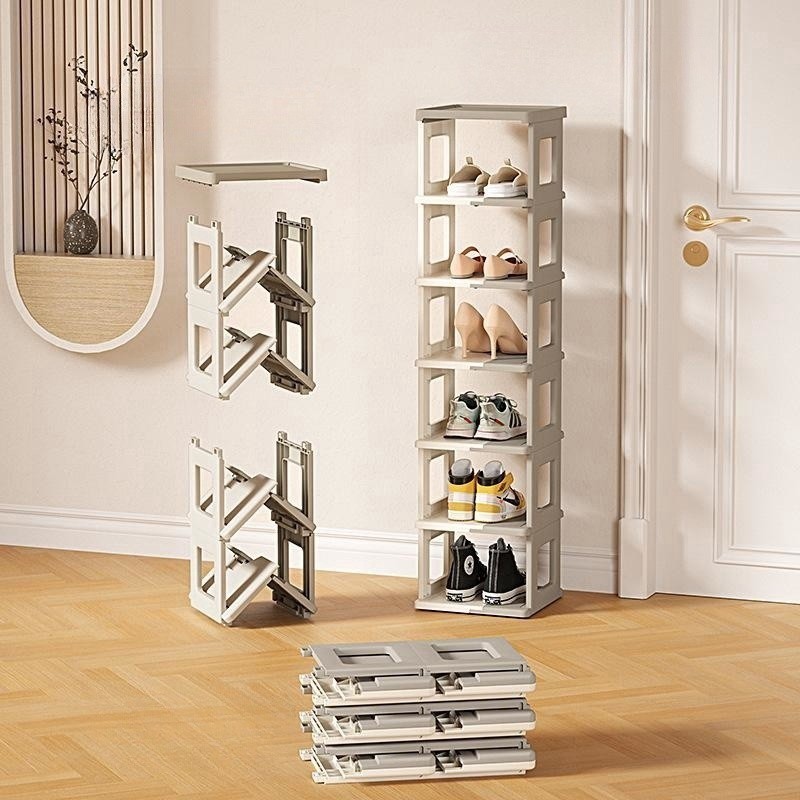 Portable shoe rack storage organiser hot shoe rack cabinet foldable simple plastic shoe rack