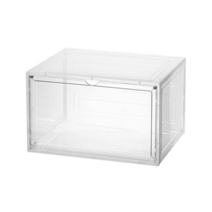 Magnetic Stackable Shoe Organizer Storage Box Shoes Box Plastic Storage Transparent Clear Acrylic Shoe Box Storage