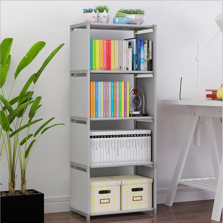 Modern combination household storage organizer assembled book shelf 3 tier shelf 2-cubes bookshelf for kid