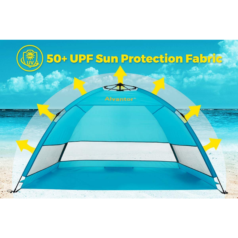 Beach Umbrella Tent Automatic Pop Up Sun Shelter Camping Hiking Canopy Tent