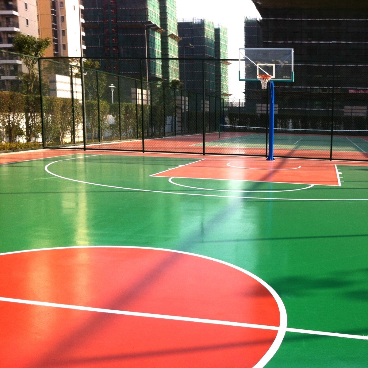 Polyurethane surface silicon PU basketball court flooring materials