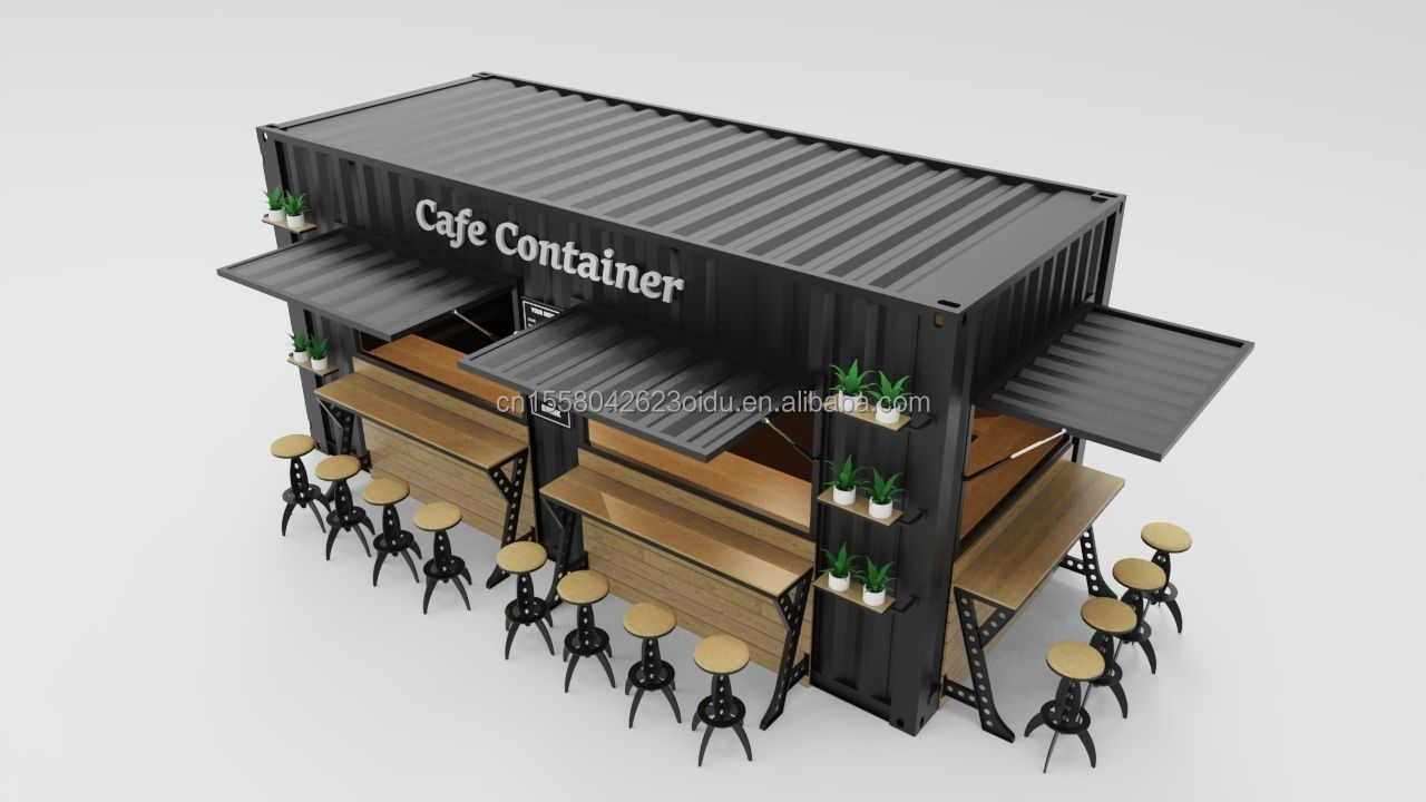 Low Cost Shipping Container Prefabricated  Foldable Shops Stores Flat Pack Garage