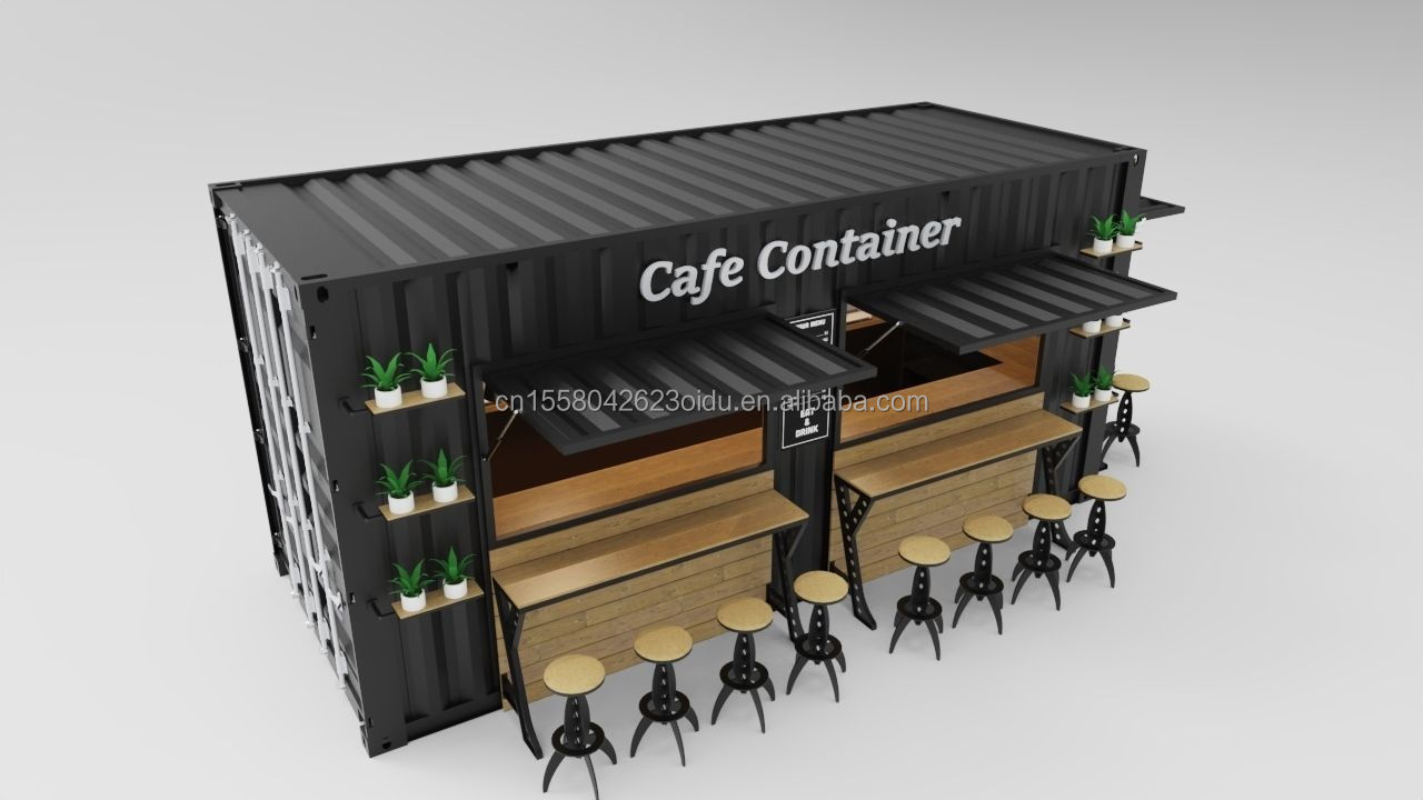 Low Cost Shipping Container Prefabricated  Foldable Shops Stores Flat Pack Garage